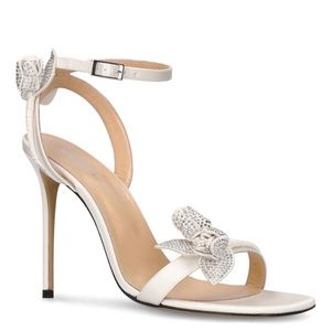 Mach & Mach Wonder Tulip Slingback Sandals heels white 39 new